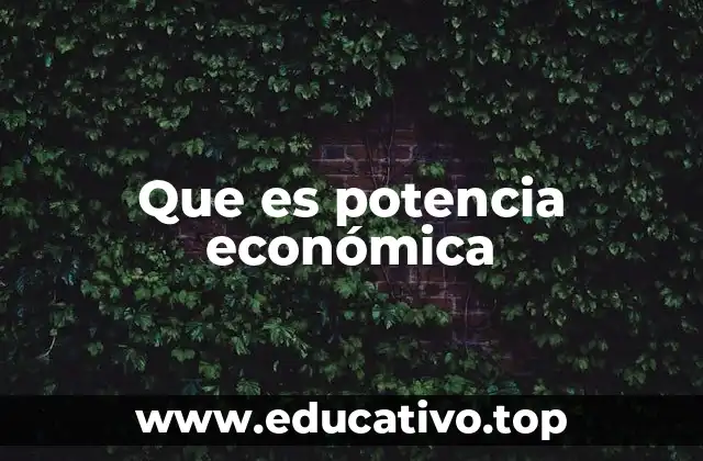 La base de la potencia económica en el siglo XXI