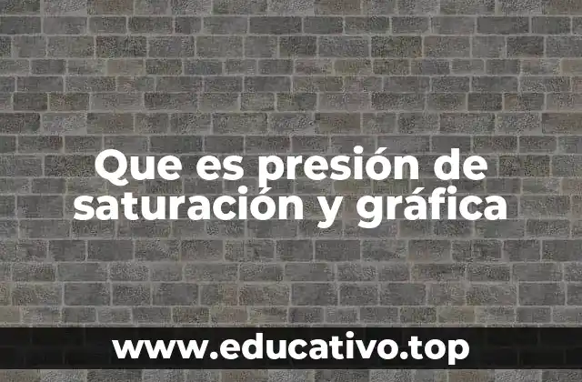 Que es presión de saturación y gráfica