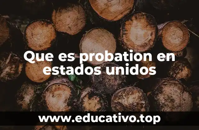 Que es probation en estados unidos