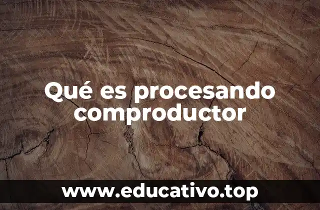 Qué es procesando comproductor