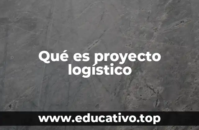 Qué es proyecto logístico