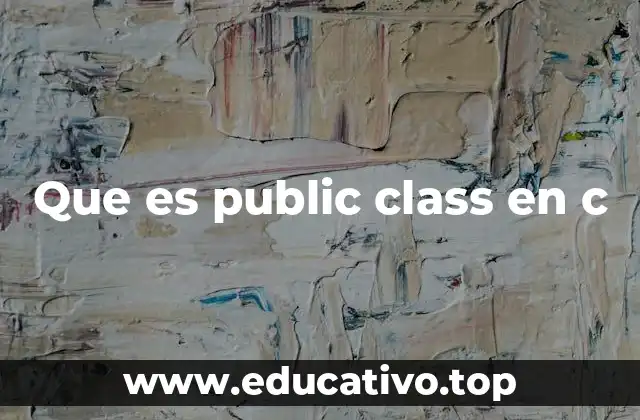 Que es public class en c