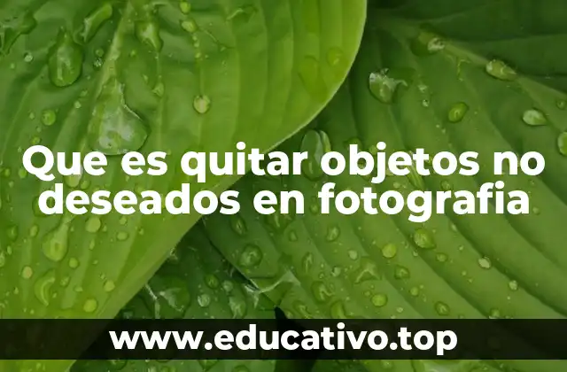 Que es quitar objetos no deseados en fotografia