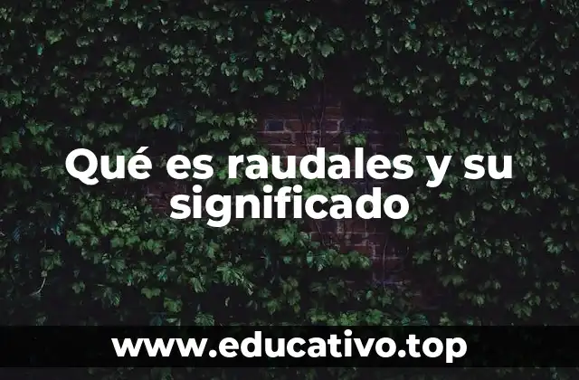 Qué es raudales y su significado