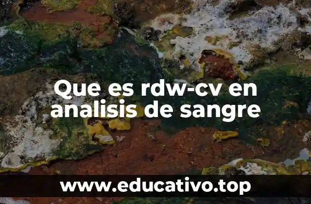 Entendiendo la relevancia del RDW-CV en la hematología