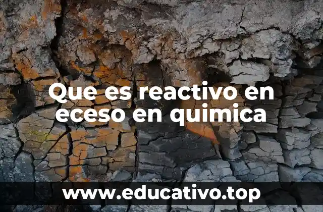Que es reactivo en eceso en quimica