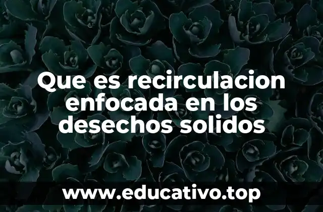 Que es recirculacion enfocada en los desechos solidos
