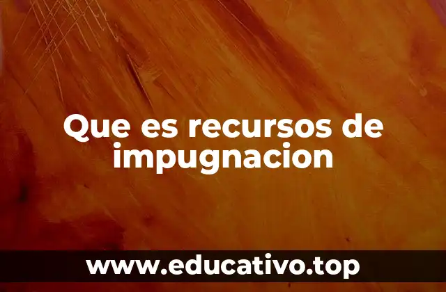 Que es recursos de impugnacion