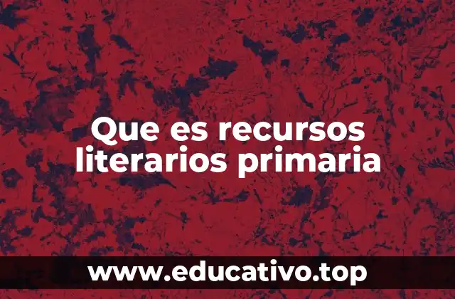 Que es recursos literarios primaria