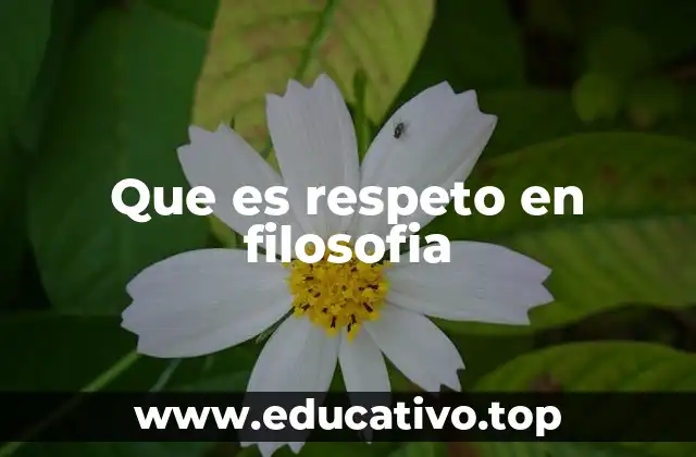 Que es respeto en filosofia