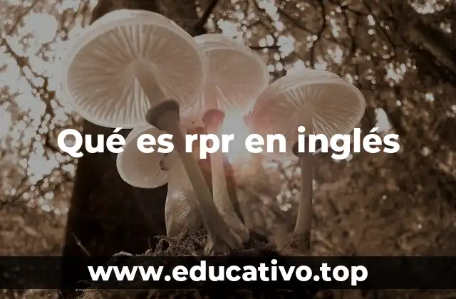 Qué es rpr en inglés