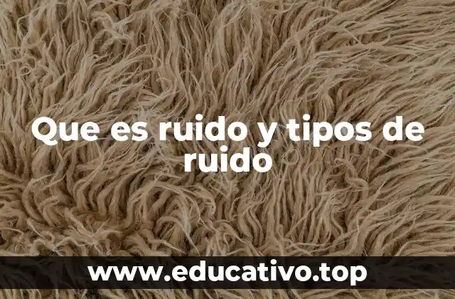 Que es ruido y tipos de ruido