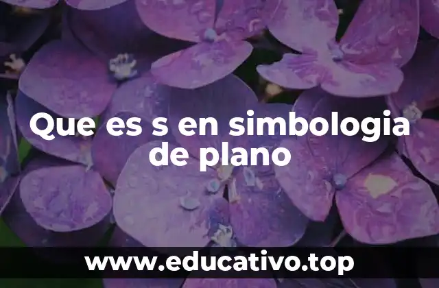 Que es s en simbologia de plano
