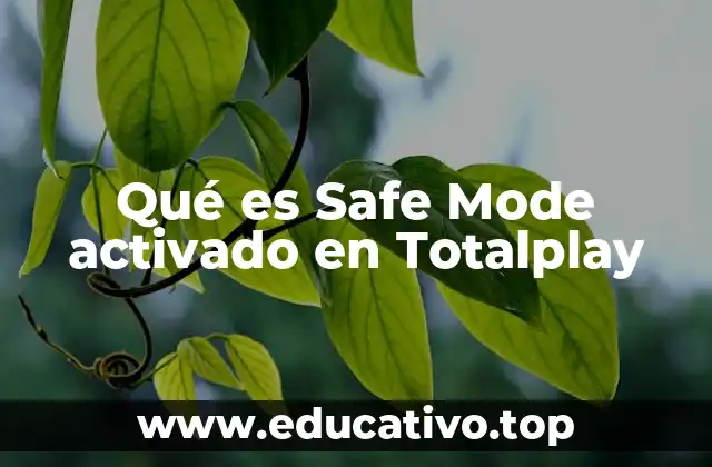 Cómo identificar que Safe Mode está activado en Totalplay