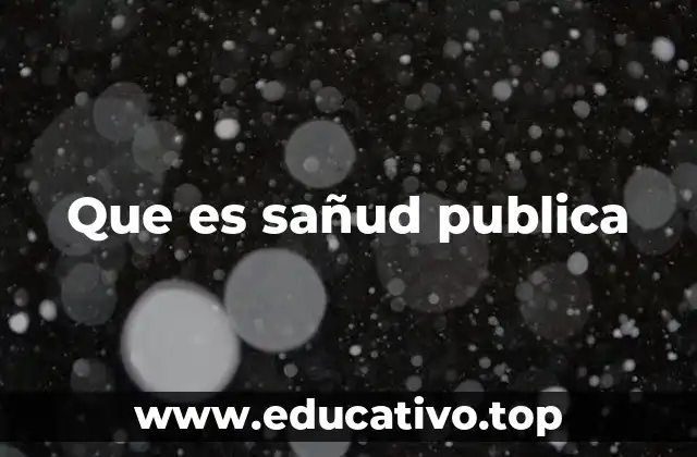 Que es sañud publica