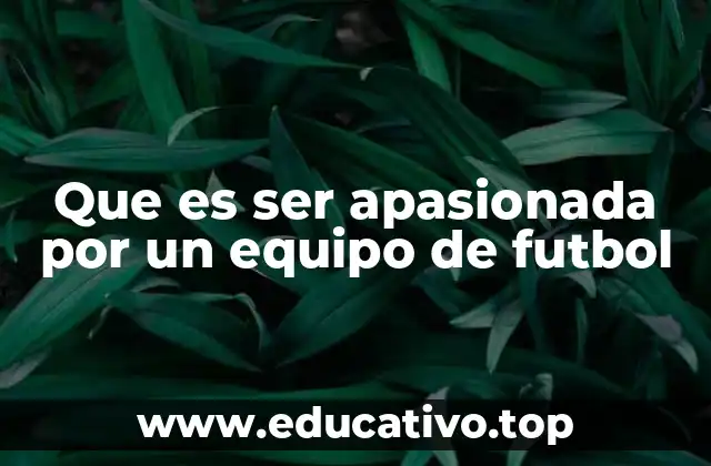 Que es ser apasionada por un equipo de futbol