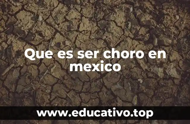 Que es ser choro en mexico