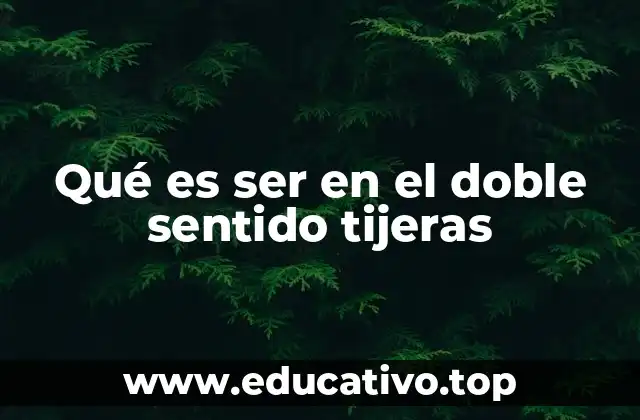 Qué es ser en el doble sentido tijeras