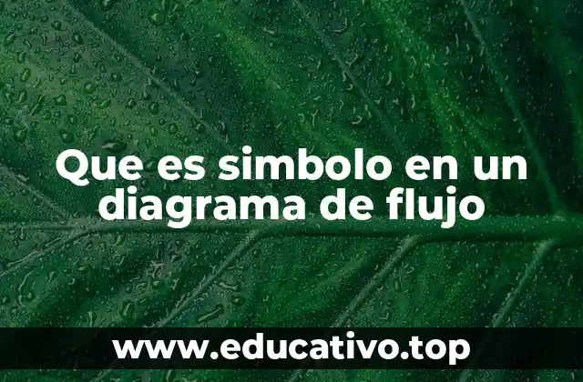 Que es simbolo en un diagrama de flujo