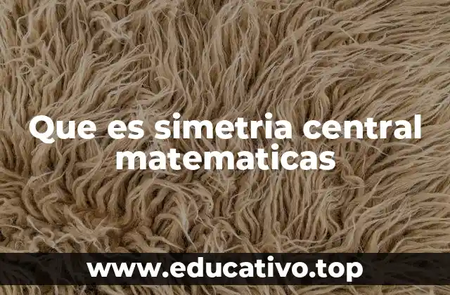 Que es simetria central matematicas
