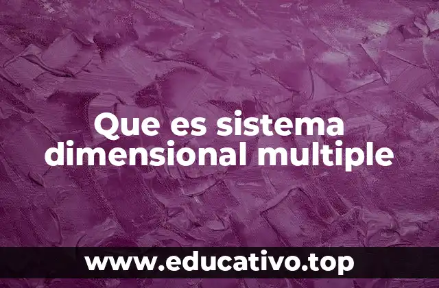 Que es sistema dimensional multiple