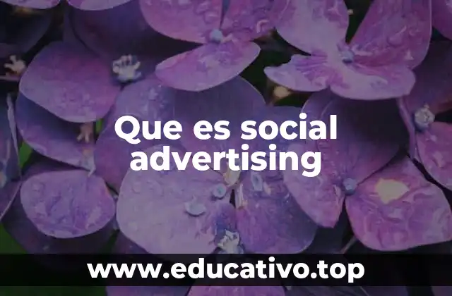 Que es social advertising