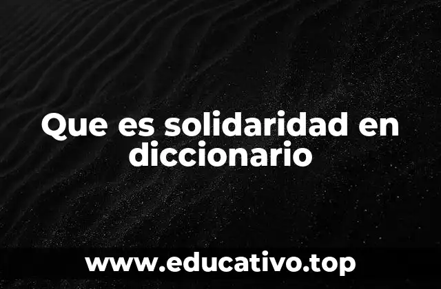La solidaridad como pilar de una sociedad cohesionada
