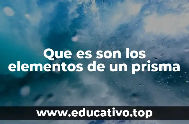 Que es son los elementos de un prisma