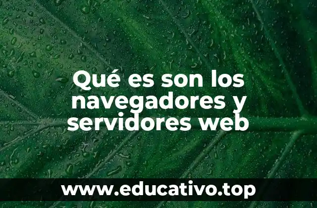 Qué es son los navegadores y servidores web