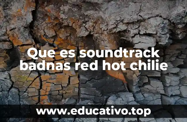 Que es soundtrack badnas red hot chilie