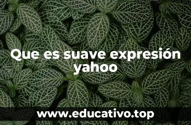 Que es suave expresión yahoo