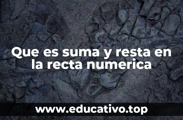 Que es suma y resta en la recta numerica