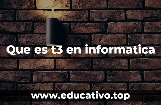 Que es t3 en informatica