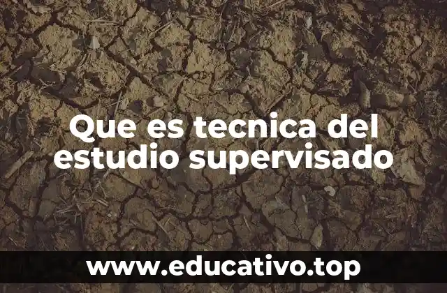 Que es tecnica del estudio supervisado