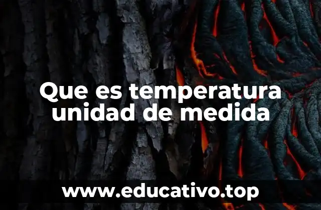 Que es temperatura unidad de medida