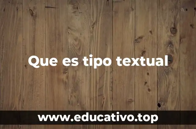 Que es tipo textual