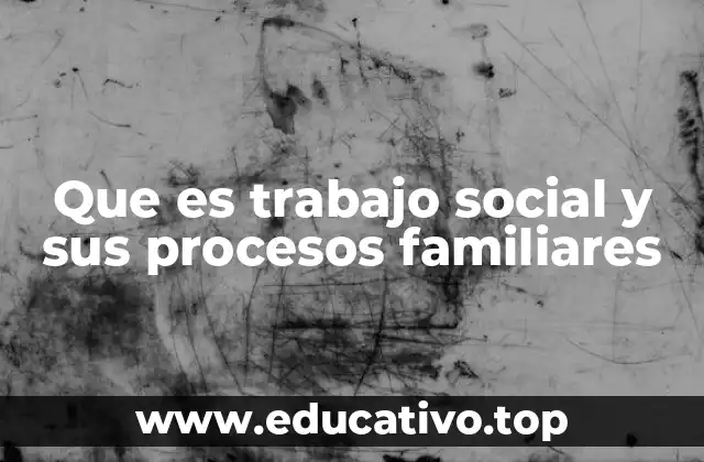 Que es trabajo social y sus procesos familiares