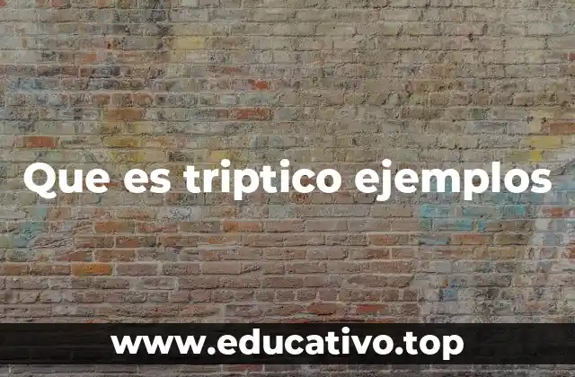 Características principales de un triptico