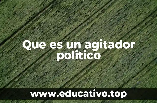 Que es un agitador politico