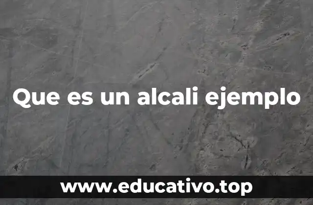 Que es un alcali ejemplo