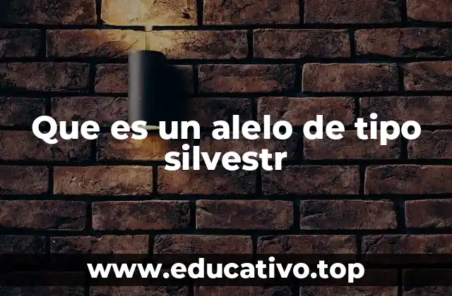 Que es un alelo de tipo silvestr