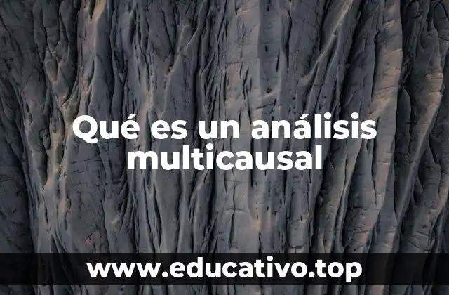 ¿Cómo se diferencia el análisis multicausal de otros tipos de análisis?