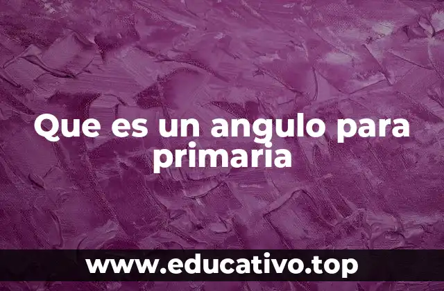 Que es un angulo para primaria