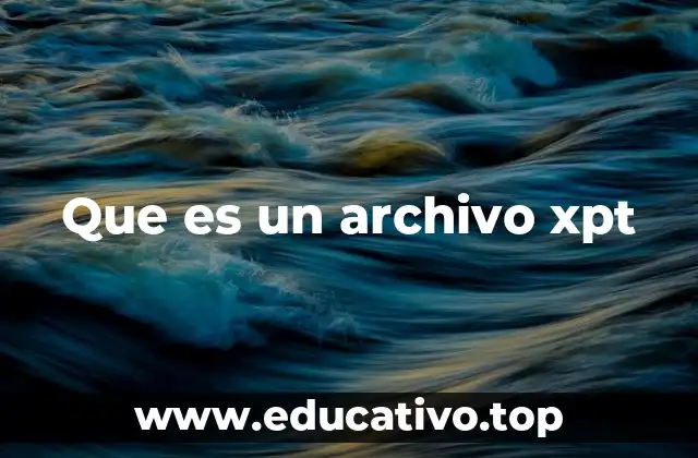 Que es un archivo xpt