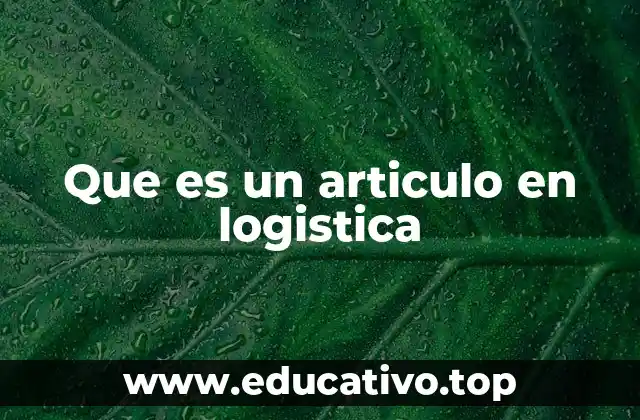 La importancia del artículo en la gestión de inventarios