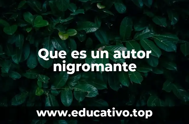 Que es un autor nigromante