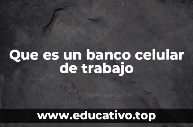 Que es un banco celular de trabajo