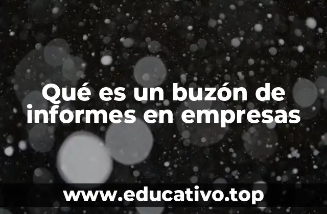 Qué es un buzón de informes en empresas