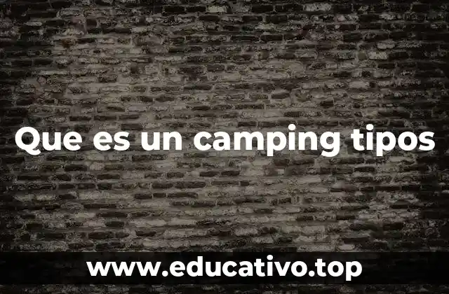 Que es un camping tipos