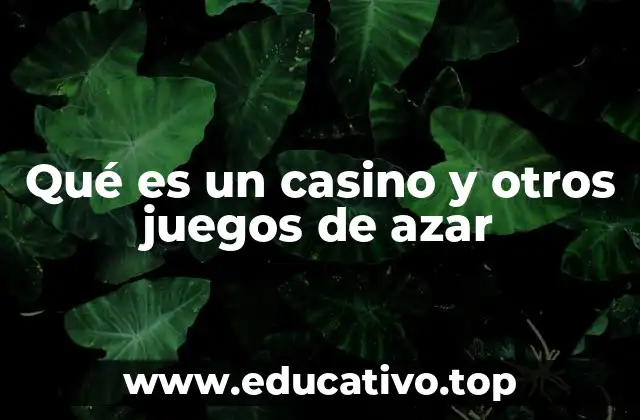 Qué es un casino y otros juegos de azar